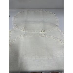 Vintage Cloth Ivory Placemats‎ Gorgeous